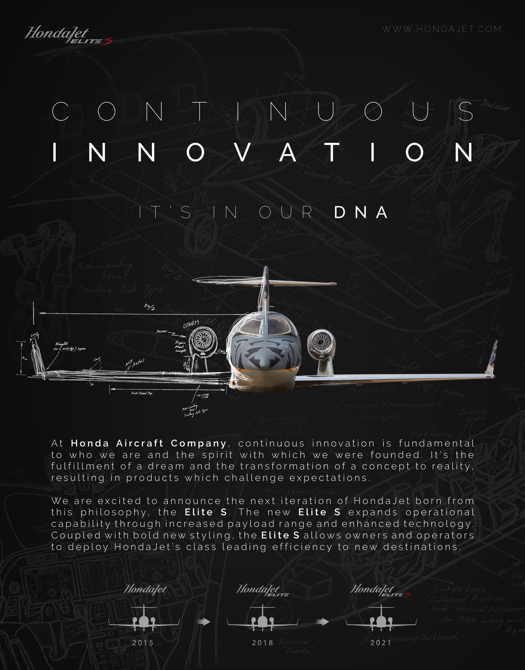 HondaJet Elite S print advertisement